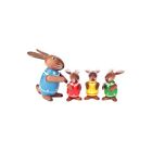 Alexander Taron Dregeno Easter Figures - Rabbit Parent with Children Set Of 4