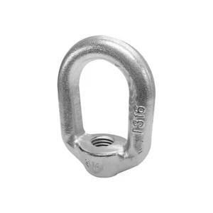 Anillo de tuercas de ojos con hilo de 3/4" elevación ovalada estilo forjado marino T316SS WLL 4700 LB - Imagen 1 de 3