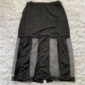 Namenloser Fischernetz Netz Midi Rock Damen halbtransparent unter dem Knie schwarz Medium - Bild 1 von 13