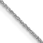 Avariah Solid 14K White Gold .70Mm Ropa With Spring Ring Lock Chain