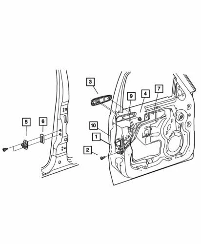 Manija exterior puerta delantera derecha Jeep Liberty 2002-2007 genuino Mopar 55360332AF Foto 1 de 1