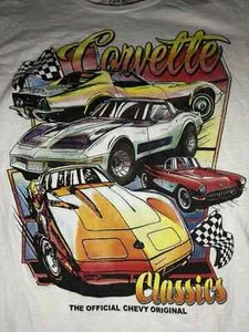 Camiseta Química Hombre Pequeña Blanca Chevy Corvette Coches Clásicos Retro De Colección - Imagen 1 de 1