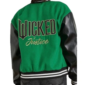 Wicked Varsity Bomber Jacket Justice Girls CHOOSE SIZE NEW - Picture 1 of 5