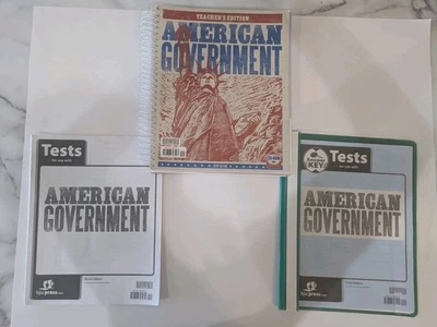 BJU Press American Government 3rd Ed Lot: Teacher Edition, Tests, Answer Key - Image 1 of 2
