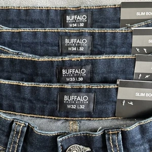 Buffalo David Bitton Slim Bootcut King Jeans Dark Wash Men’s New Sz 32, 33 & 34 - Picture 1 of 13