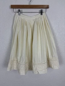 The Animals Observatory Girls Maxi Skirt Size 6 Cream Linen Cotton Blend Cottage - Picture 1 of 10