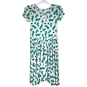 NEW Dot Dot Smile Cactus White Cap Sleeve Dress 12/14 - Picture 1 of 7
