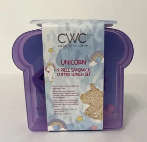 Juego de almuerzo cortador de sándwiches CWC Unicorn de 19 piezas - Imagen 1 de 4