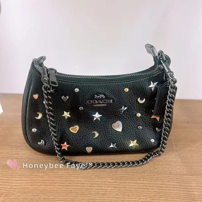 NWT Coach Teri Mini Crossbody Bag With Crystals/Rivets/Star CCE43/CCE44/CCE46 - Image 1 of 4