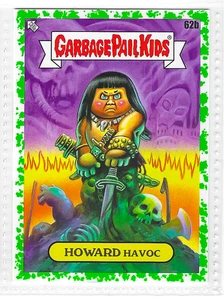 2022 Topps Garbage Pail Kids Book Worms Howard Havoc Booger Green #62b - Picture 1 of 2