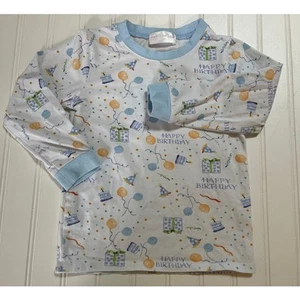 Cecil and Lou Happy Birthday Crew Neck Long Sleeve T Shirt Top - Size Boy's 4T - Picture 1 of 4