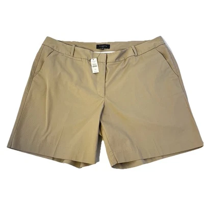 Bermudas chinas tostadas Talbot para mujer 16W 42x 8,5 pulgadas informales algodón/spandex Foto 1 de 4