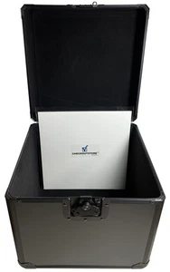 COS Black Limited Aluminum 12" LP Vinyl Record Box (Holds Up to 100 Records) - Picture 1 of 6