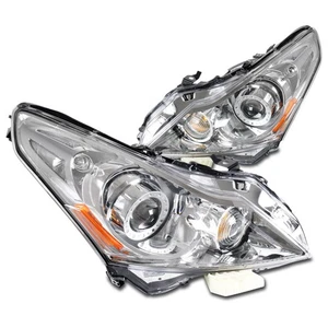 For 2010-13 G37/2011-12 G25 Sedan HID/Xenon Chrome Projector Headlights Headlamp - Picture 1 of 11