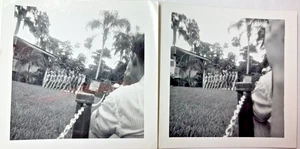 TWO EARLY 1960'S GROUP B/W PHOTOS OF  WATER SKIERS AT CYPRESS GARDENS FLORIDA C1 - Picture 1 of 3