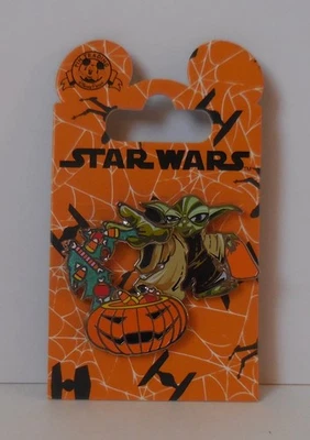 Prendedor Disney 2016 Yoda y Calabaza Halloween Star Wars Pin Foto 1 de 2