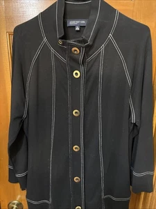 Jones New York Signature Woman XL gold button Front Lightweight Jacket - Picture 1 of 10