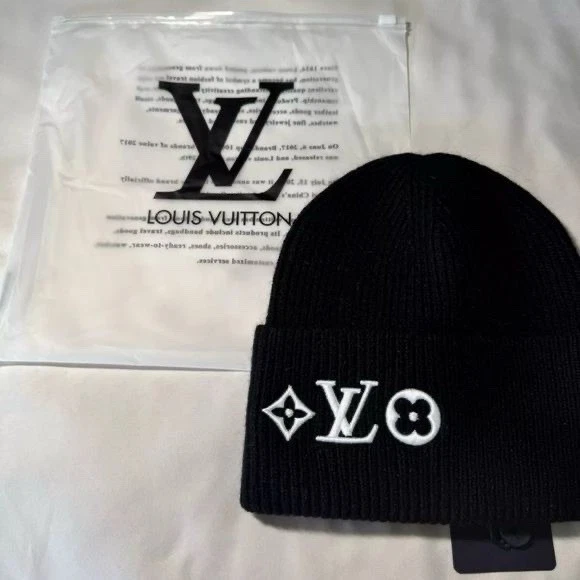 LV Headline Beanie In Black Wool. New with Tags - Image 1 of 1