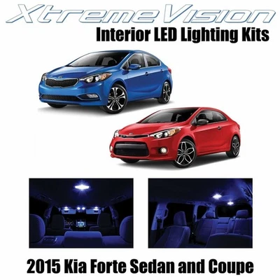 Светодиодные лампы для салона XtremeVision для седана и купе Kia Forte 2015 (8 шт.) синие - Изображение 1 из 4