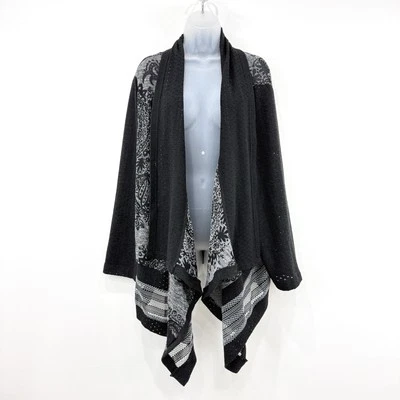 Cárdigan Ali Miles Mujer 2X Floral Lagenlook Madura Elastizado Cascada Artístico Foto 1 de 4