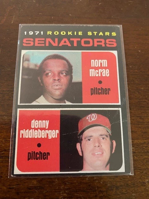 1971 Topps Rookie Stars Denny Riddleberger, Norm McRae #93 (RC) - FREE SHIPPING - Image 1 of 1