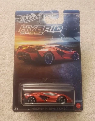 Hot Wheels 2025 Lamborghini Sian FKP 37, rojo, serie plateada, velocidad híbrida #2/5 Foto 1 de 4