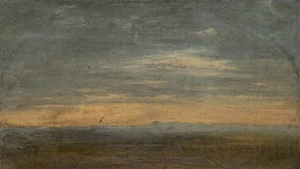 F. GAUERMANN (*1807) zug., Landschaft mit blauen Hügeln, Öl Romantik Landschaft - Picture 1 of 5