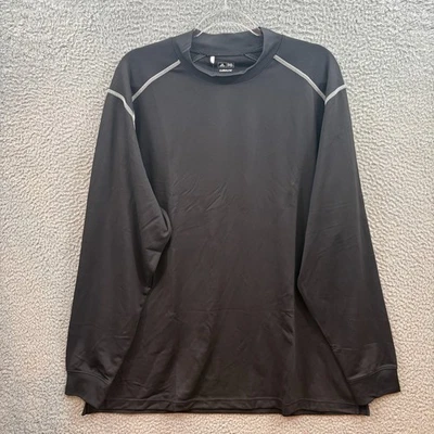 Adidas Pullover Para Hombres XL Negro Climalite Manga Larga Rendimiento Camisa Golf Entrenamiento Foto 1 de 4