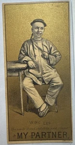 1879 Theatre Trade Card “MY PARTNER” Play Wing Lee Louis Aldrich Parsloe - Picture 1 of 2