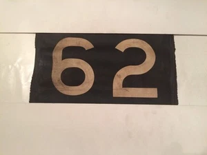 Vintage Norco Linen Bus Destination Blind Number 1940's- 30cm x 15 1/2"- 62 - Picture 1 of 1