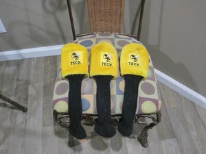 Georgia Tech YELLOW JACKETS Golf Club Head Covers for drivers X,1 & 3 - Picture 1 of 5
