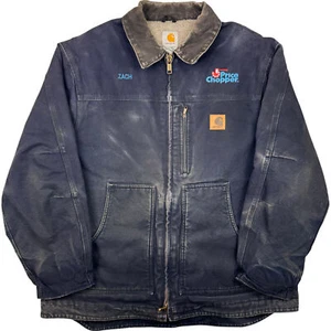 Chaqueta Carhartt Para Hombre XX-Grande Sherpa Forrada Ridge Ropa de Trabajo Desteñida Azul Marino C61 MDT - Imagen 1 de 7