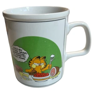 "Taza de café de colección para gato Enesco Garfield 1978 Jim Davis E-7414 ""COMER GANA IMPULSO""" - Imagen 1 de 4