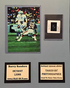 Fotógrafos Barry Sanders Lions Foto Negativo Mate 11x14 Negativo Incluido - Imagen 1 de 1