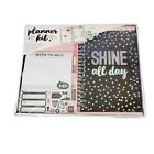 Shine All Day Mini Planner Kit 40 pages Stickers Pen Notepad Black Pink Gift Set