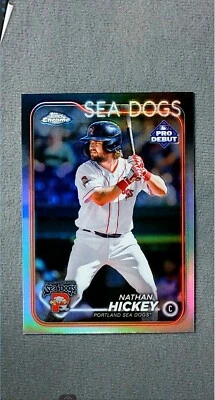 2024 Topps Pro Debut Chrome #PDC-56 Nathan Hickey Sea Dogs - Image 1 of 2
