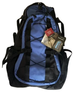NEW Eddie Bauer Blue Internal Frame Hydration Hiking Backpack Padded Raincover - Picture 1 of 21