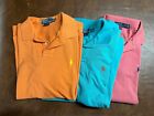 Polo Golf Ralph Lauren Shirts Solid Short Sleeve Pony Logo Mens Sz XL. Lot of 3