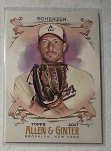 MAX SCHERZER - 2021 Topps Allen & Ginter - #52 - Washington Nationals - Picture 1 of 2