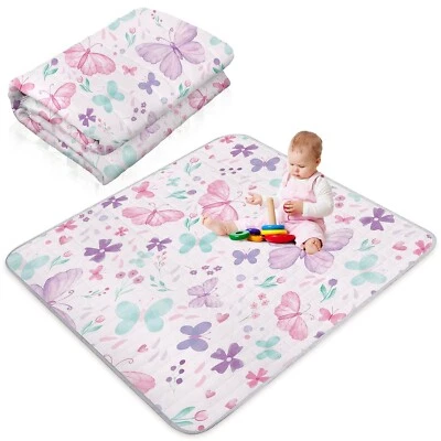 Funtery 43 x 43 Inch Boho Baby Play Mat Portable Crawling Washable Foldable Tumm - Image 1 of 4