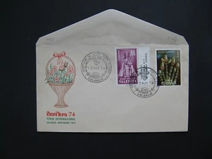 SPAIN, eventcover 1974, TEXTILHOGER 74, cover ill. spinningwheel, stamp horse - Picture 1 of 1