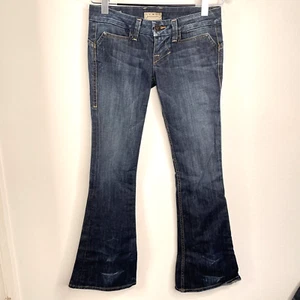 William Rast Savoy Regular Rise Trouser Boot Jeans Women Size 25 Dark Blue Denim - Picture 1 of 12