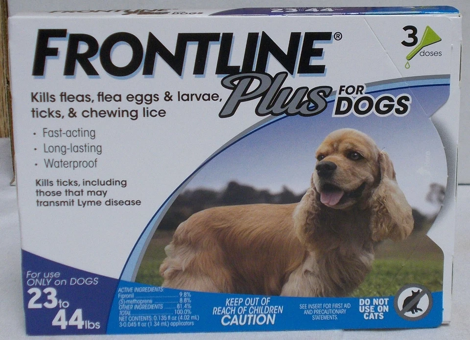 Frontline Plus para perros de 23 a 44 libras 3 dosis (al igual que vende tu veterinario) Foto 1 de 1