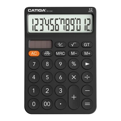 CATIGA 12 Digit Desktop Calculator with Large LCD Display - Image 1 of 4
