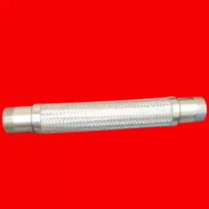 QPP 2" NPT 40W 304L Tubo Flessibile Intrecciato in Acciaio Inox, 18" L - Foto 1 di 4