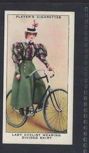 DAMA CICLISTA CON FALDA DIVIDIDA - 80 + años UK Tobacco Card # 27 - Imagen 1 de 2
