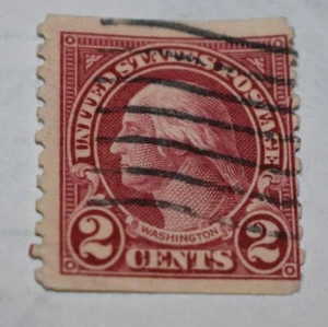 Vintage George Washington rot 2 Cent Stempel - Bild 1 von 1