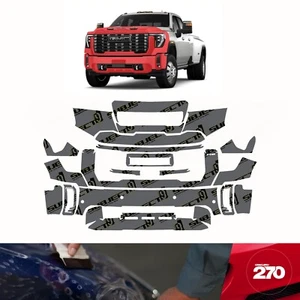 24 GMC Sierra 2500 HD Pre-Cut Partial Front Paint Protection Clear Film PPF bra - Picture 1 of 5