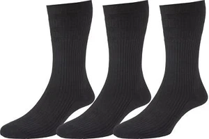 Calcetines blandos ricos en algodón no elásticos HJ Hall para hombre en talla 4 a 13, 5 colores - Imagen 1 de 5