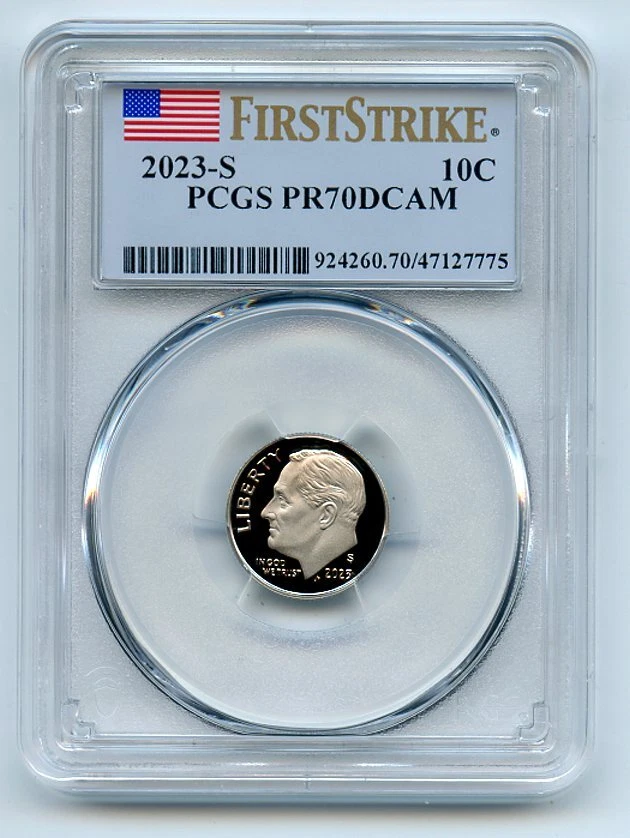 2023 S 10C Clad Roosevelt Dime PCGS PR70DCAM First Strike - Image 1 of 1